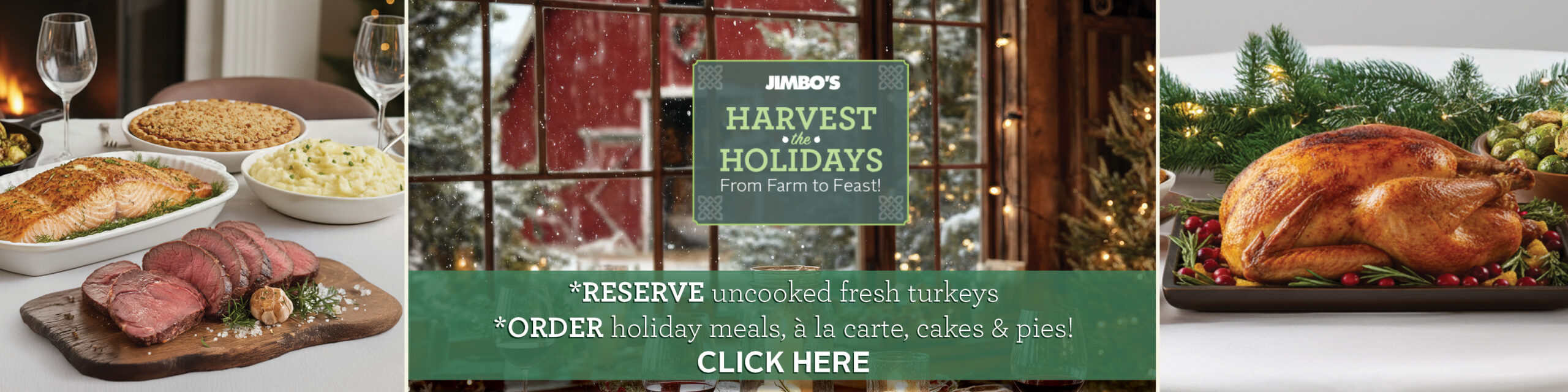 Jimbo's Harvest the Holidays! Order today!