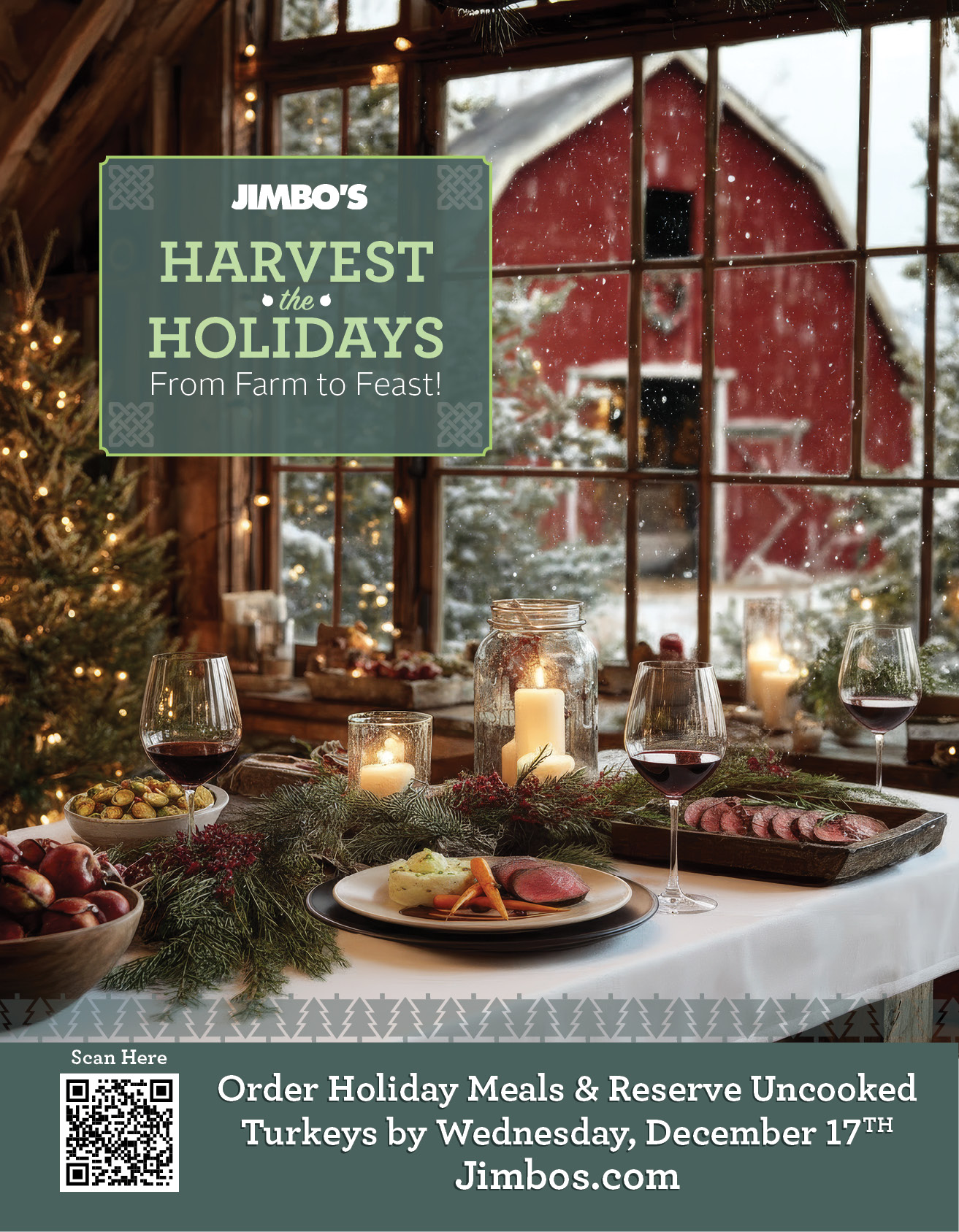 Harvest the Holidays! From farm to Feast! Jimbo's 2025 Catalog.