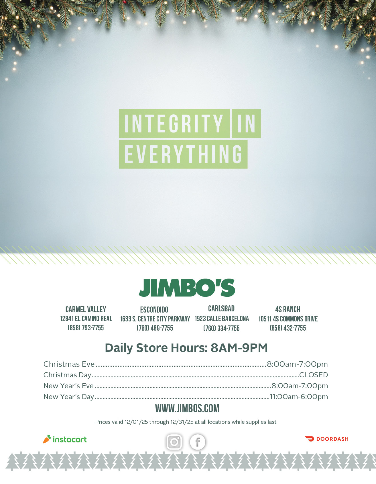 Harvest the Holidays! From farm to Feast! Jimbo's 2025 Catalog.