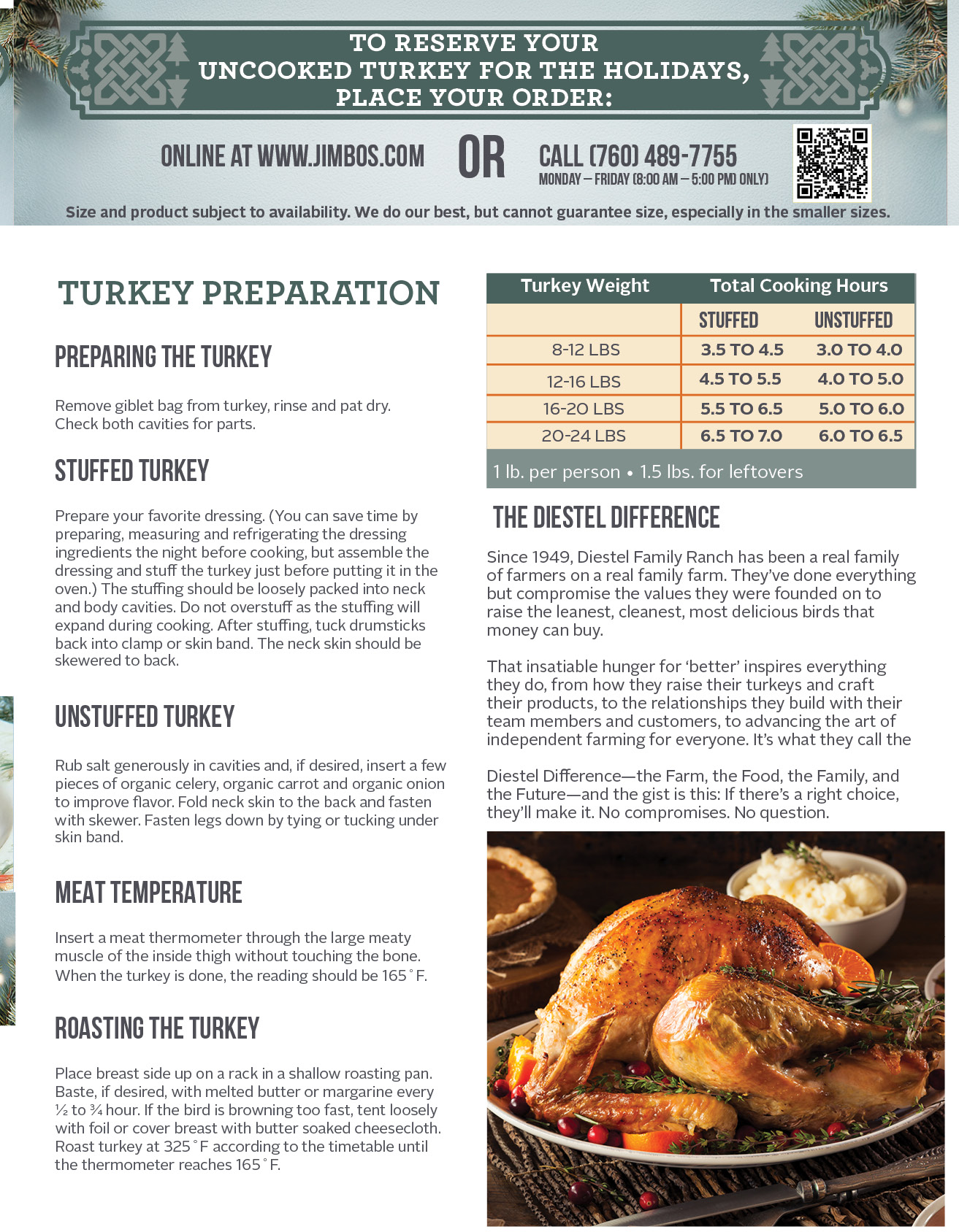 Harvest the Holidays! From farm to Feast! Jimbo's 2025 Catalog.